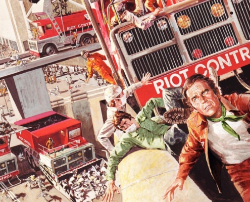 Affiche de fan de Soleil vert, avec des machines qui trient les humains